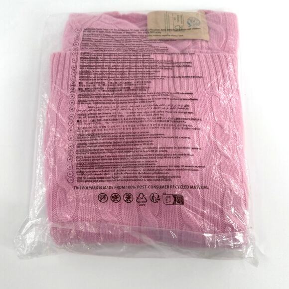 Polo Ralph Lauren Unisex Dusty Pink The Iconic Cable-Knit Sweater Size L - Picture 5 of 13